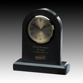 Genuine Black Marble Arch Clock (7")